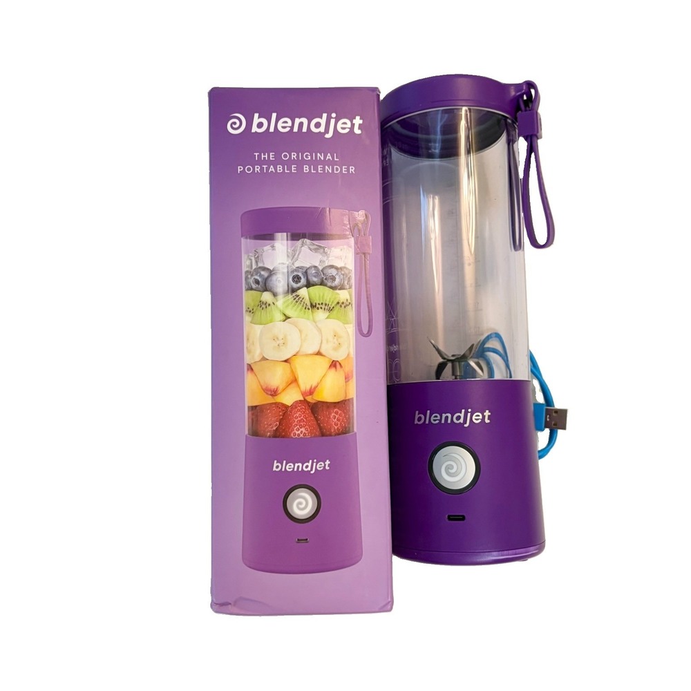 BlendJet 1 The Original Portable Blender Purple Cordless USB Rechargeable EUC